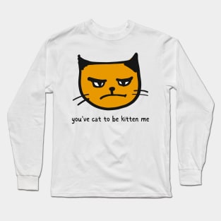 Frustrated Cat Orange Cat Long Sleeve T-Shirt